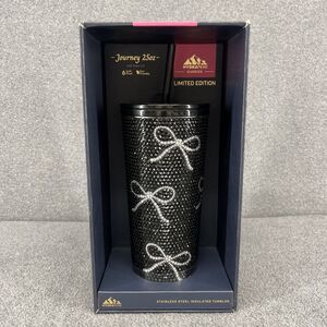 Limited Edition Hydrapeak Stainless Steel‎ Black Bling Bow 25 oz Tumbler